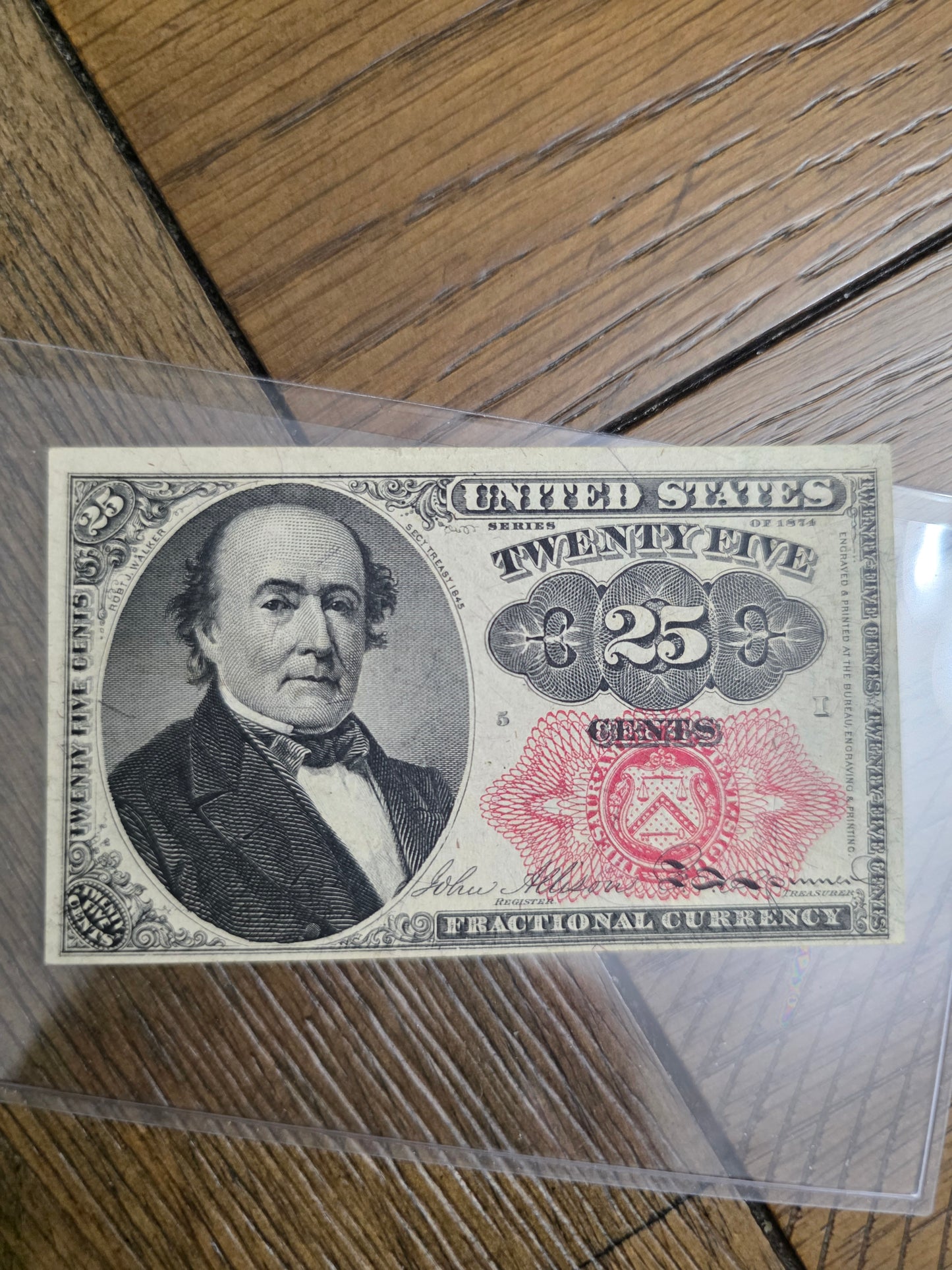United States Twenty Five Cent .25¢ Fractional Currency Series of 1874