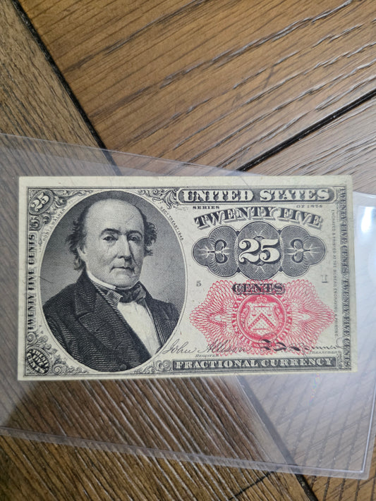 United States Twenty Five Cent .25¢ Fractional Currency Series of 1874