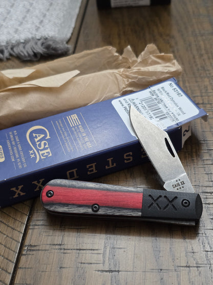 2025 Case XX ADE Crossroads Barlow Black & Red Dymalux Wood With Micarta 53162