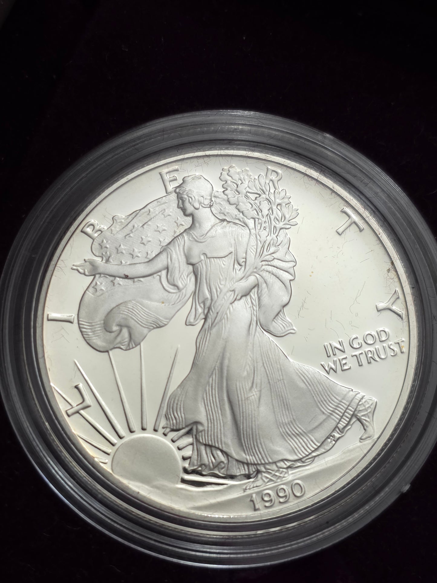 1990 SAE Proof Silver American Eagle $1 New in box m
