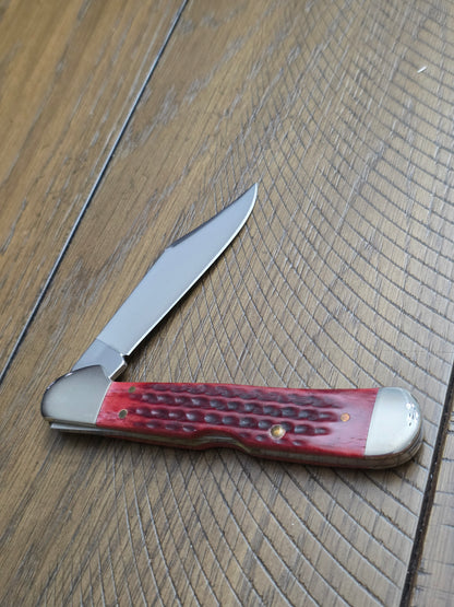 1999 Case XX Red Bone Pocketworn Copperlock Pearl Premiers 1 of 100 Abalone Shield