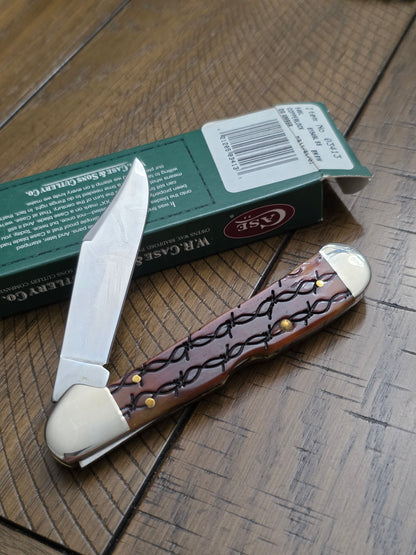 2002 Case XX Dark Amber Copperlock Barbwire Jig - 03413