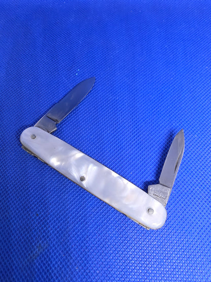 Small Sheffield England Gentleman's Pocket Knife Faux Mother of Pearl Handles
