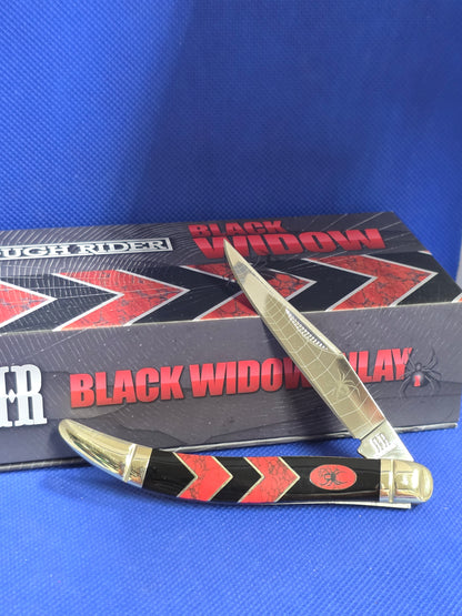Rough Ryder Medium Toothpick Knife RR1672 Black Widow Series