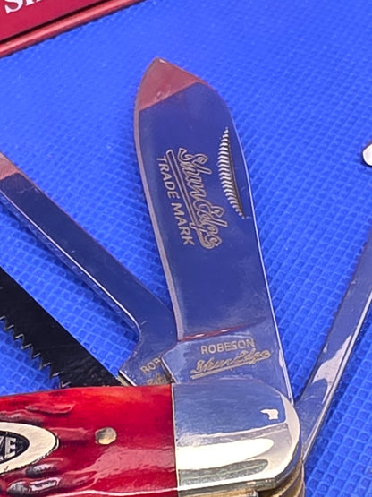 Robeson Shur-Edge Gamecock Knife - 4" Fightin' Chicken Knife - Jig Red Bone ROB632730