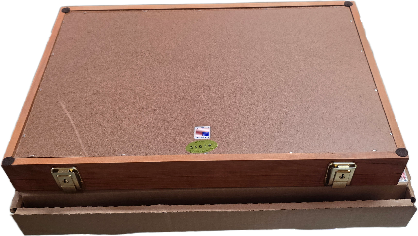 502 - Cherry  - S&D Enterprise Wood Display Case 18X12X2