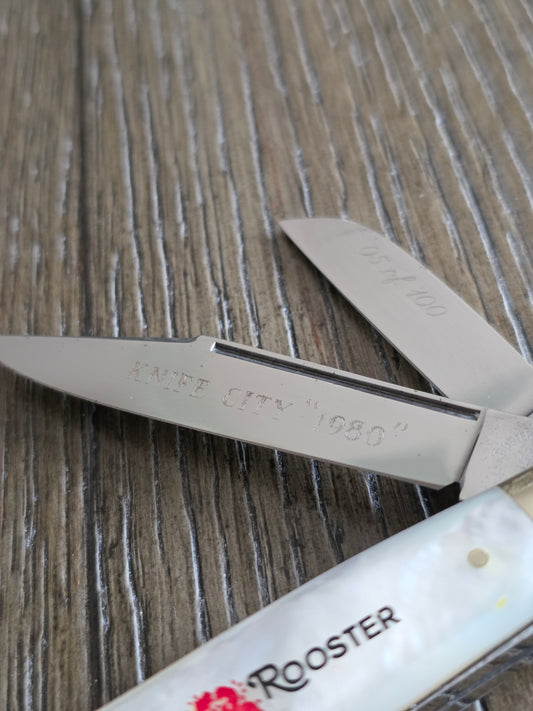 1980 Fight'n Rooster Mother Of Pearl Stockman #5 of 100