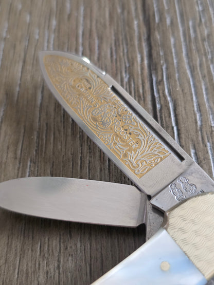 Fight'n Rooster Mother Of Pearl Canoe Captain's Rooster
