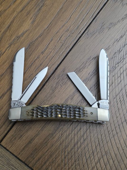 1990 Case XXX Green Rogers Jigged Bone 6488 Congress with File worked Springs and Spine