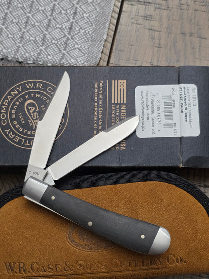 2021 Case XX Tony Bose Hunter Trapper - Ebony Wood Handles - 10773