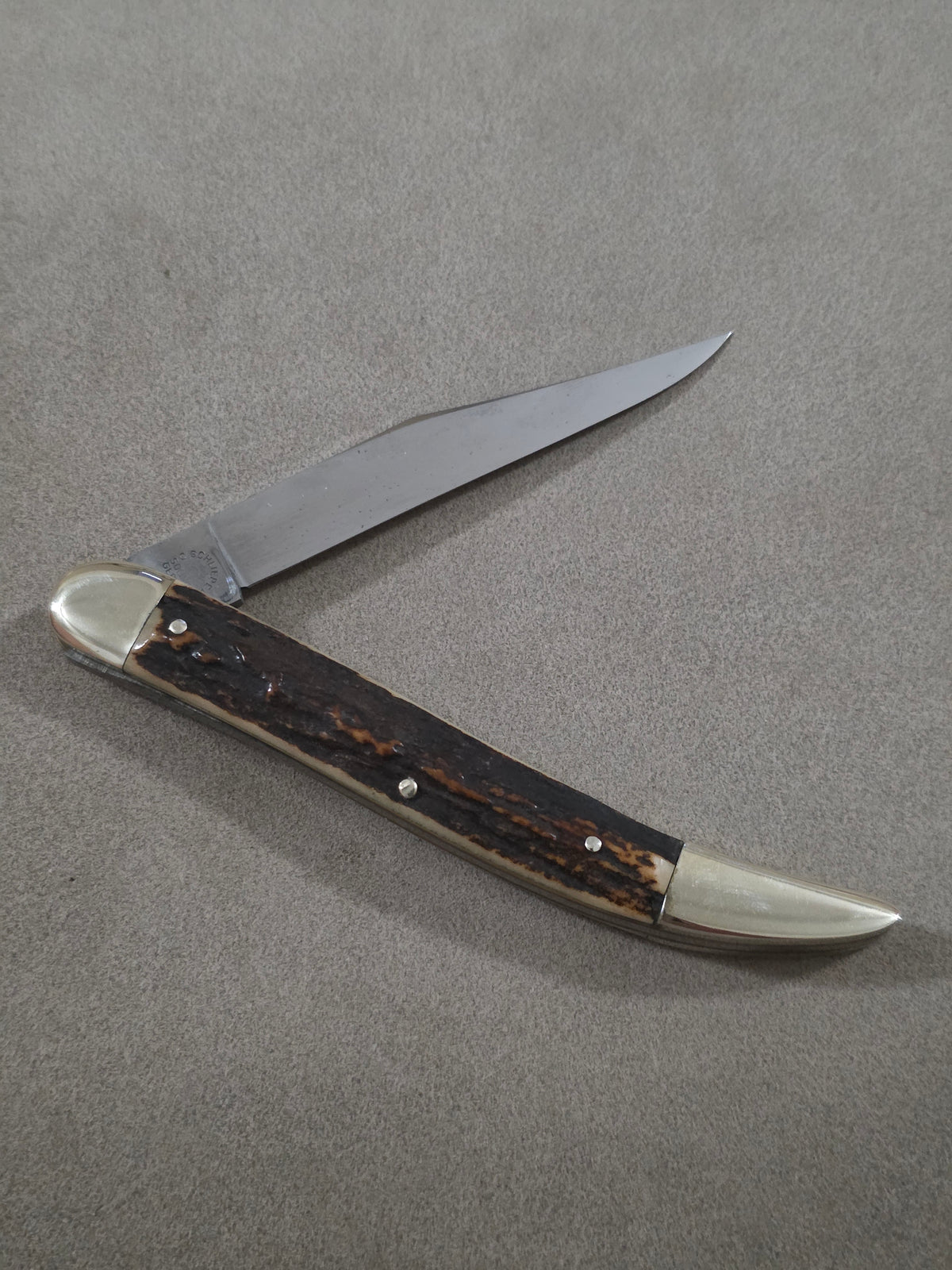 German Eye - Carl Schlieper Large Stag Toothpick 1980 TKCA Texas Knife Collector's