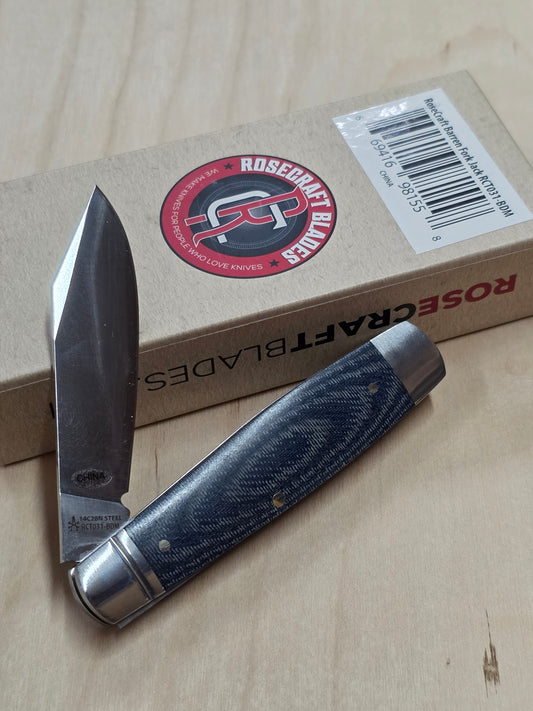 Rosecraft - Barren Fork Jack Blue Denim Micarta - RCT031 BDM
