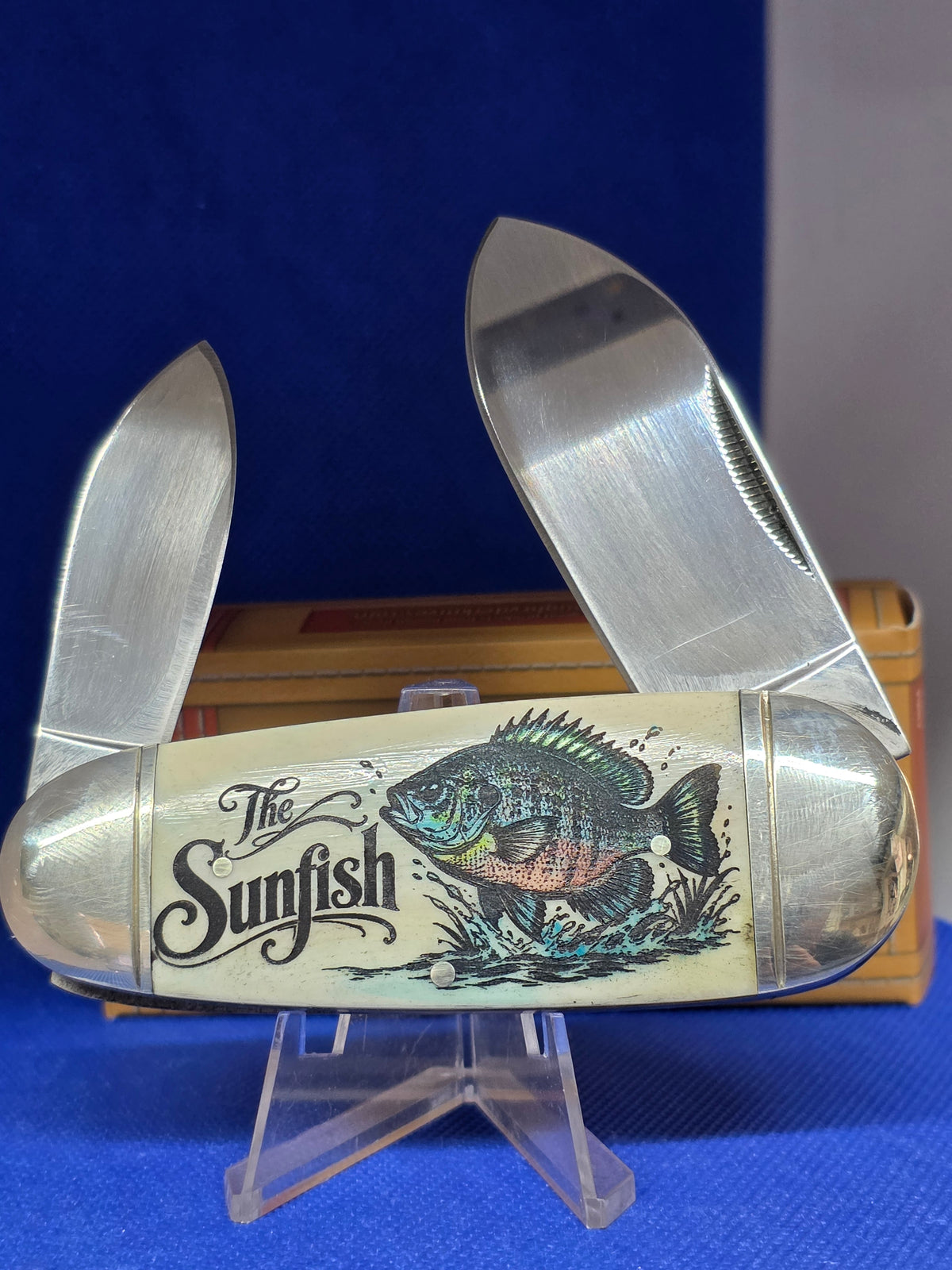 Rough Ryder Natural Bone Custom Etched The Sunfish RR139SF Online Only!