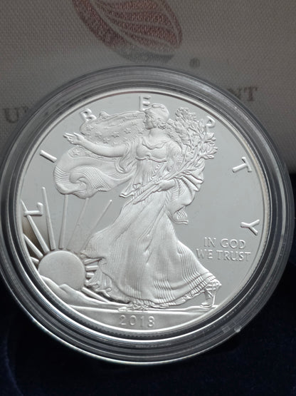 2018 SAE Proof Silver American Eagle $1 New in Box