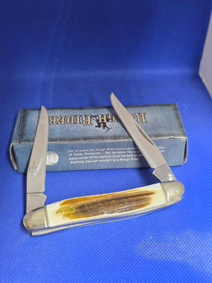 Rough Ryder - Bark Pearl Muskrat Knife - RR498 Rare Find