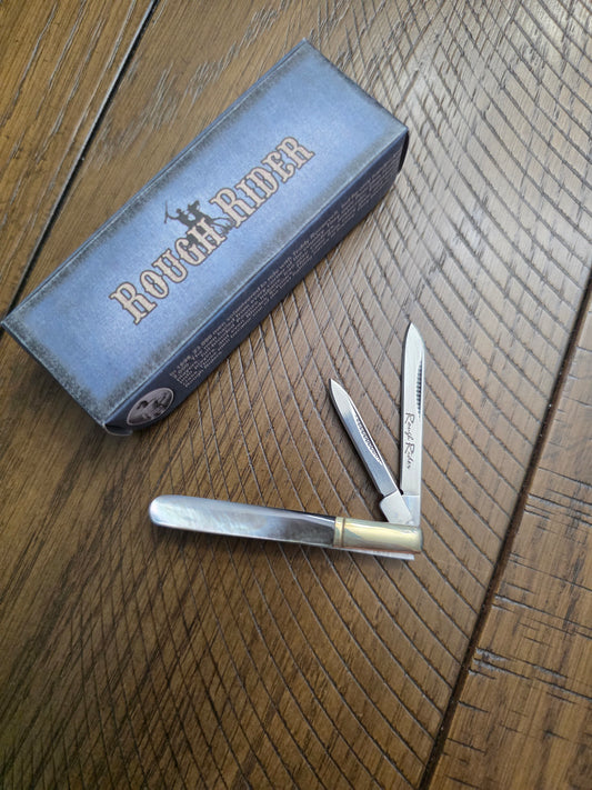 Rough Rider RR415 Black Lip Pearl Barlow Style Gentlemans Knife