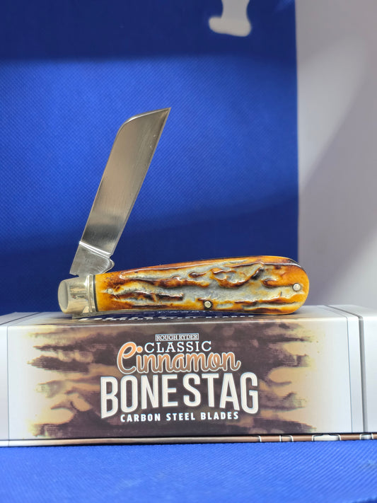 Rough Ryder Classic Cinnamon Stag Half Hawk Carbon Steel RR2427