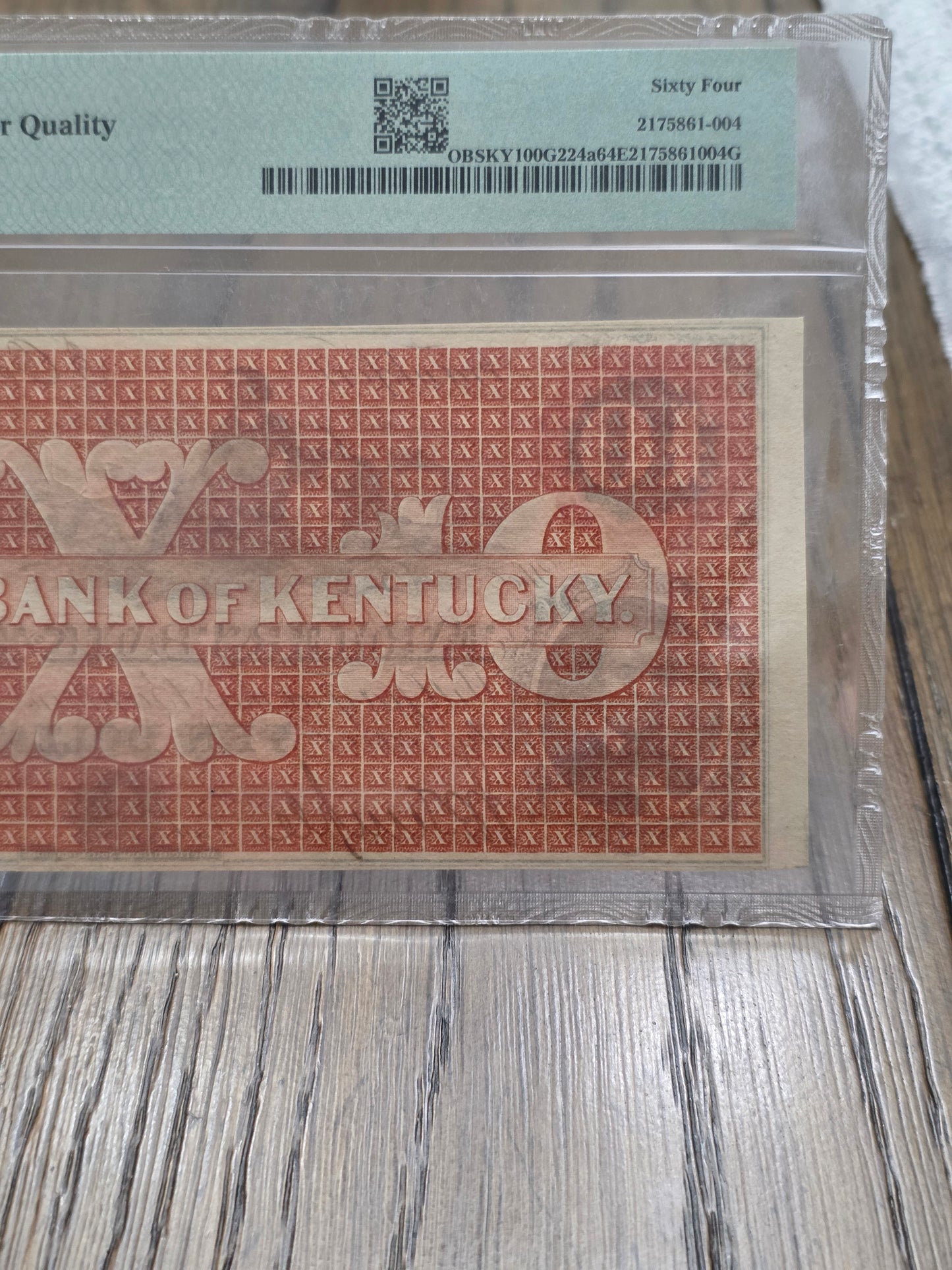 1859-60 $10 Famers Bank Of Kentucky Bank Note Frankfort, Kentucky PMG 64 Choice Uncirculated EPQ