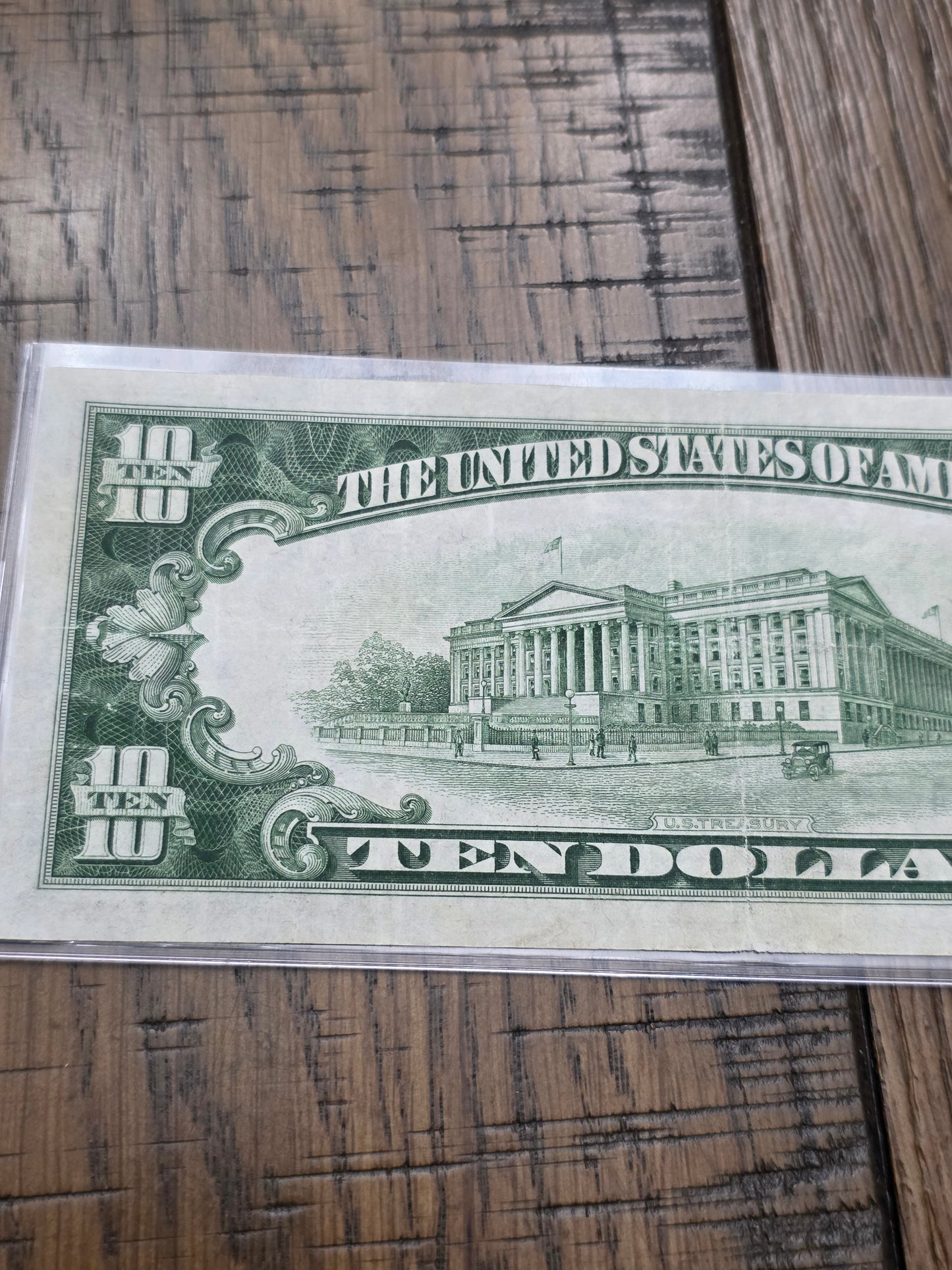 1934 Series A $10 Yellow Seal Silver Certificate in AU Condition US-Note