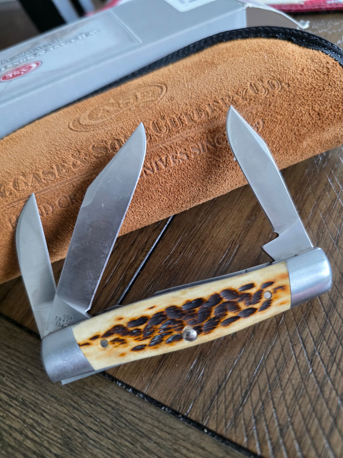 2015 Case XX Tony Bose Cattle Knife Antique Bone 07222 154CM