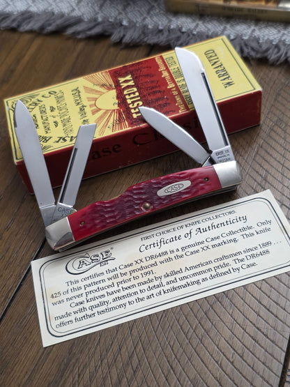 1991 Case XX Classic Dark Red Jig Bone Congress DR6488 1 of 425