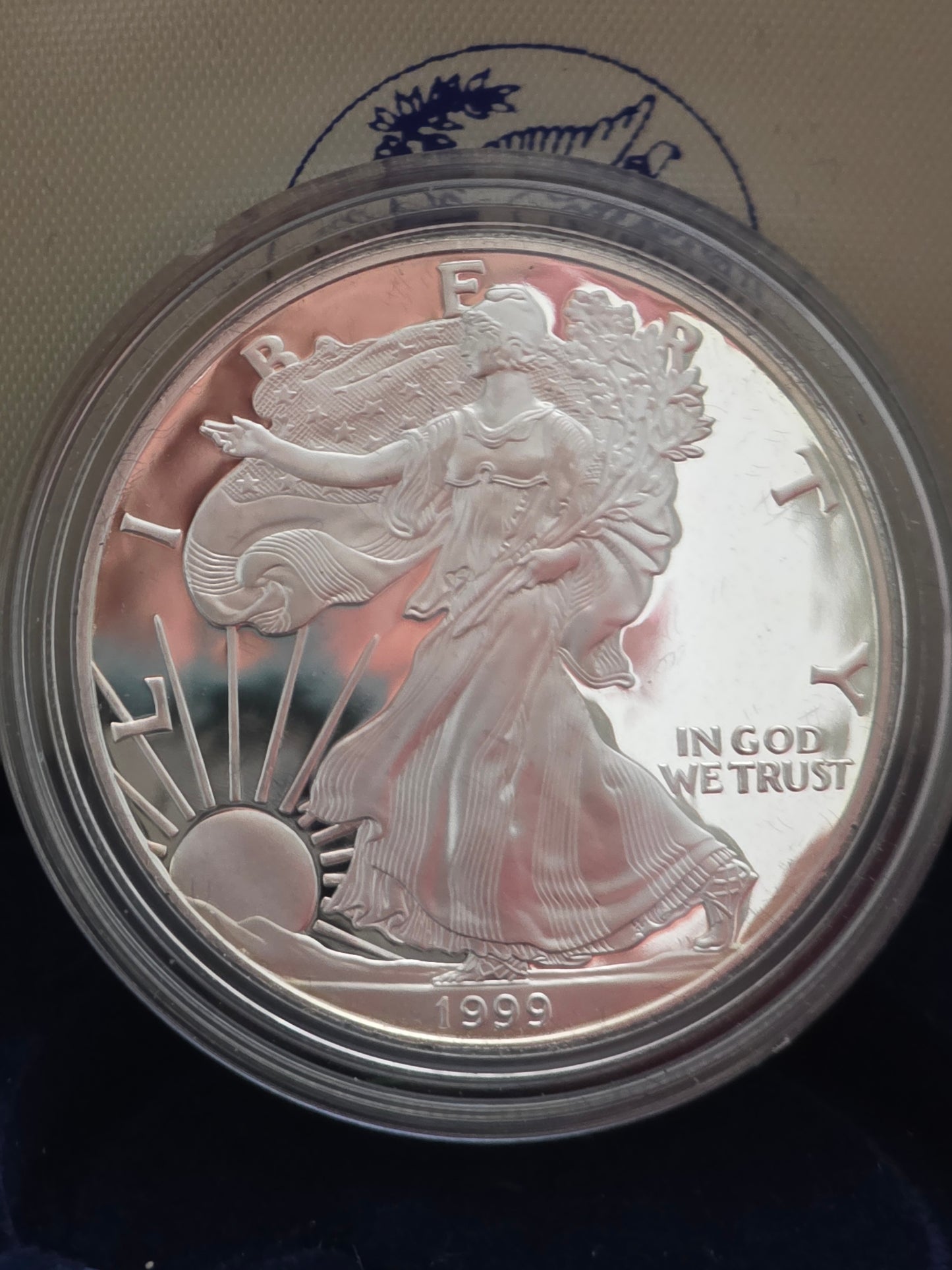 1999 SAE Proof Silver American Eagle $1 New in Box