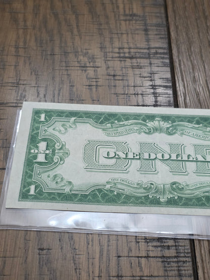1928 Series A $1 Dollar Silver Certificate Funny Back  Blue Seal Note Uncirculated Condition