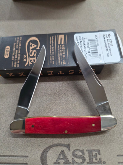 2026 Case XX Red Smooth Bone Handle Muskrat SFO XX Shield 12517