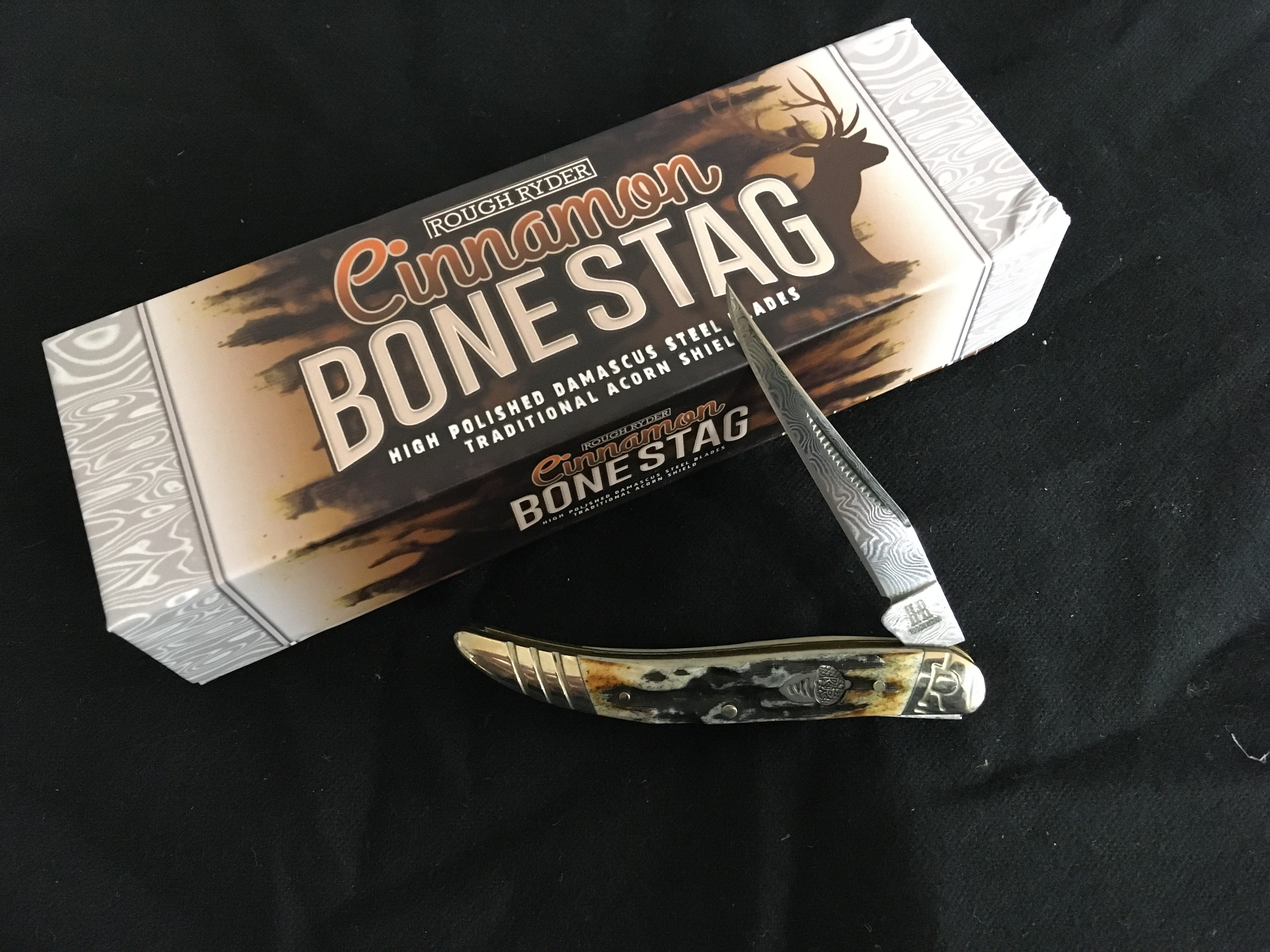極美品　2WAYスパイキー リボーン ラウンド 300g　4個セット Rough Ryder Cinnamon Stag Damascus Toothpick RR2154 – KY KNIVES