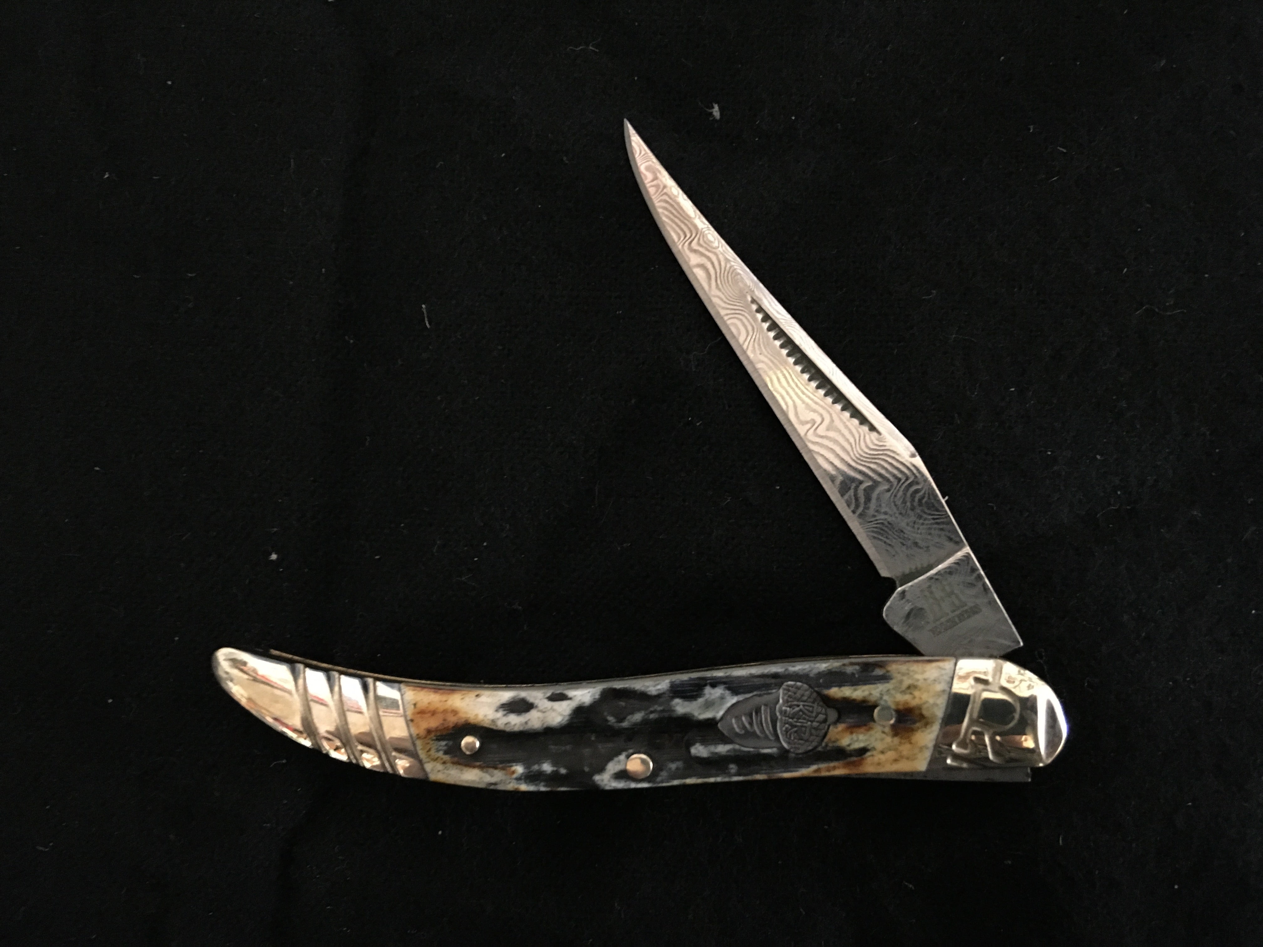 Rough Ryder Cinnamon Stag Damascus Toothpick RR2154 – KY KNIVES